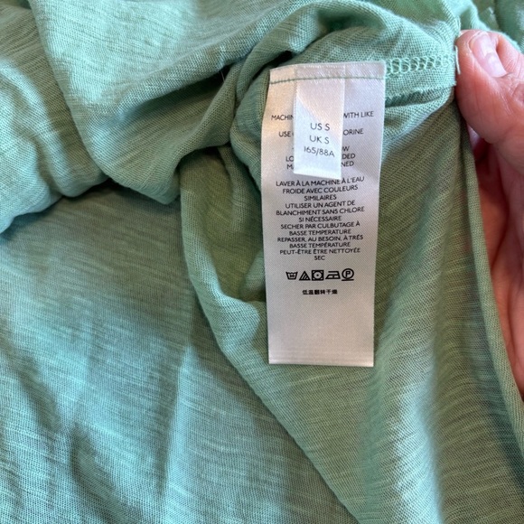 Free People We The Free On My Mind V Neck Shirt In Cool Moss XS Oversized Cozy - Picture 6 of 8